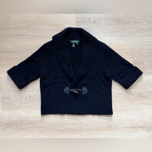 Lauren Ralph Lauren Wool Cashmere Toggle Cardigan Sweater Women’s Size P/L (M)